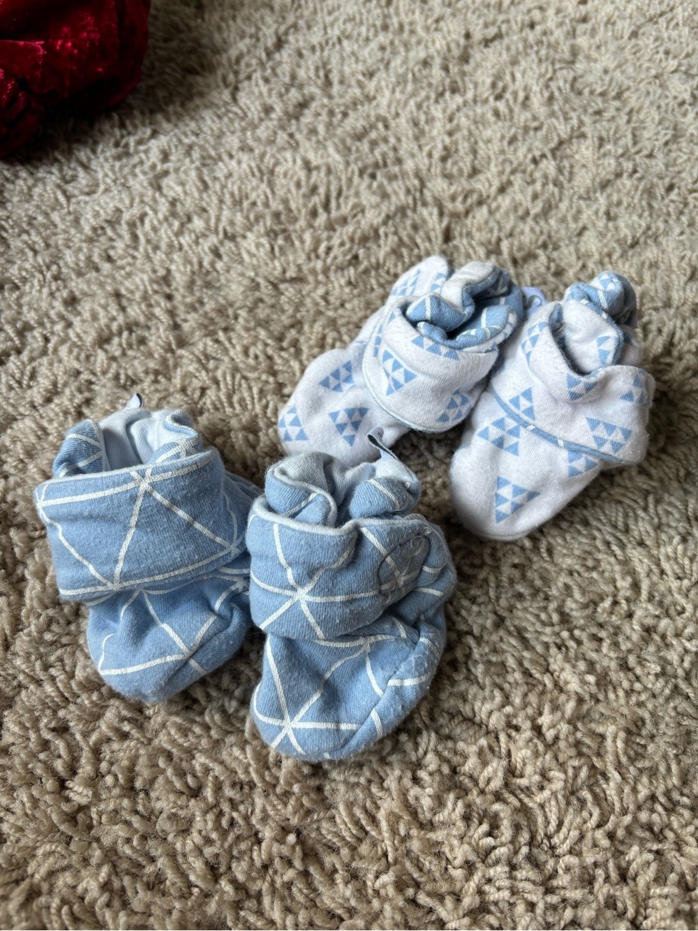 Newborn Baby Booties - 2 Pairs